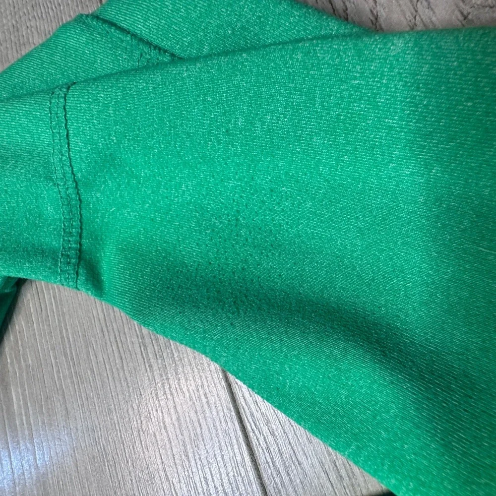 Kyodan Womens Green Heathered Full Zip Active Jacket Mock Neck Size Small